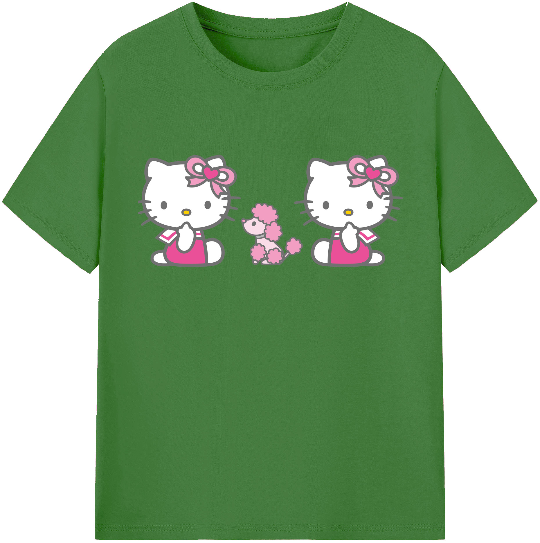 （画像用） Hello Kitty ハローキティ レディースカジュアルプリントTシャツ（綿100％）